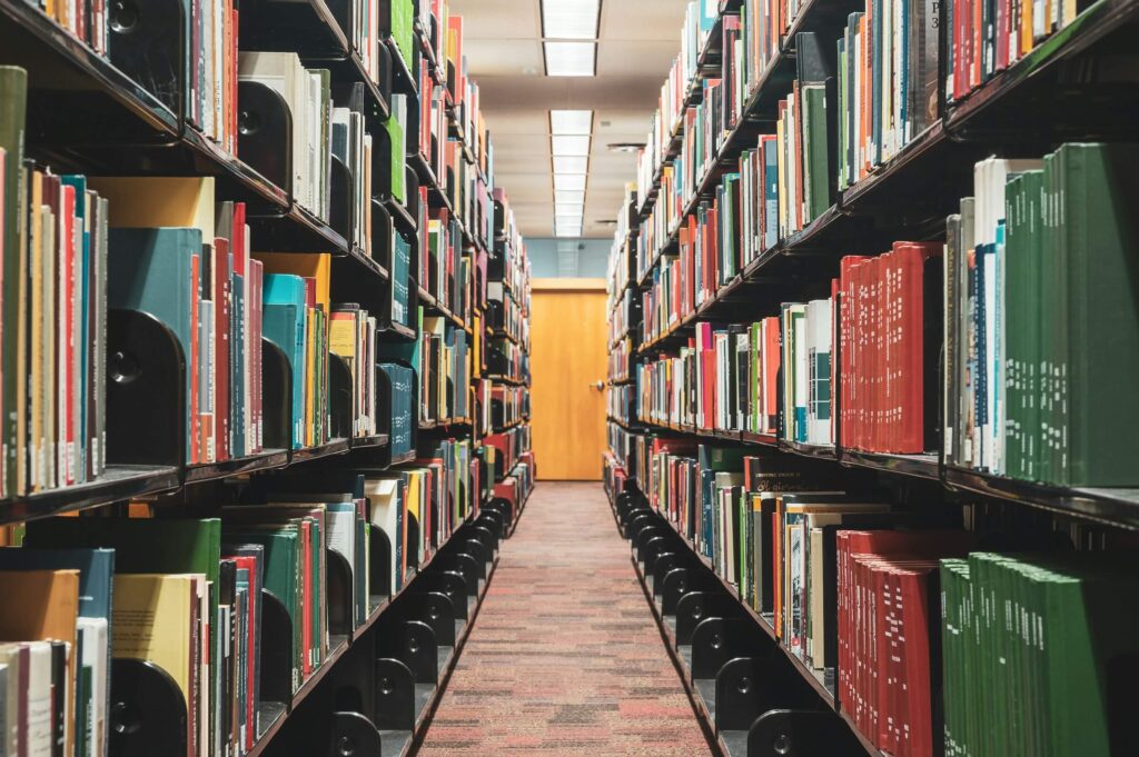Story Consulting - a row of books on shelves